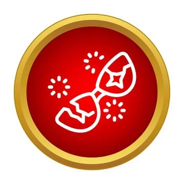 Broken glasses icon symbolizing vision problems and damage Stock Illustration