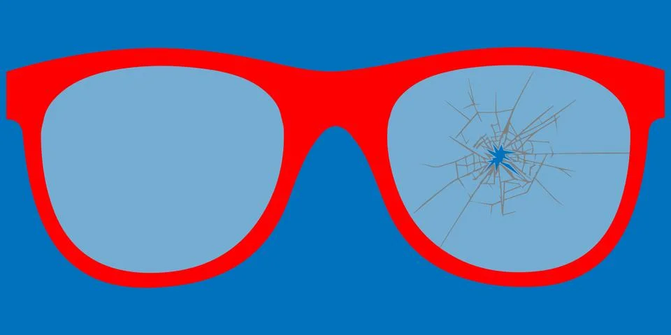 Broken glasses Stock Illustration