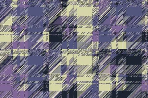 Broken glitch surface with jagged lines, fragmented squares, and rough over.. Stock Illustration