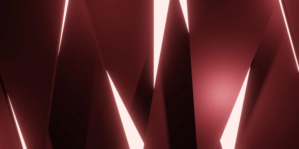 Broken glowing triangle abstract background 3d illustration Stock Illustration