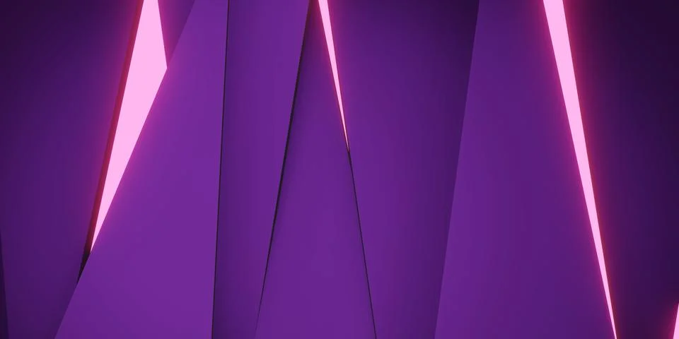 Broken glowing triangle abstract background 3d illustration Stock Illustration