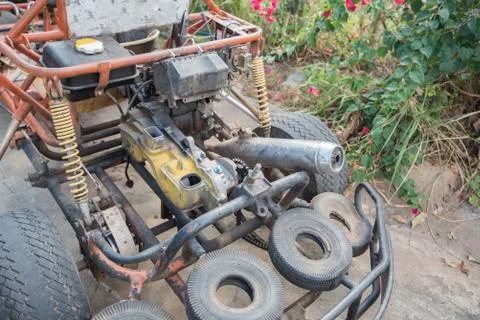 Broken go kart Stock Photos