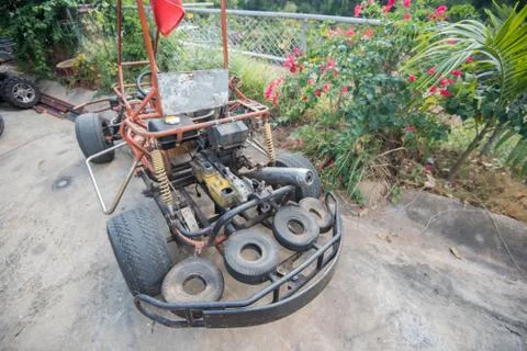Broken go kart Stock Photos