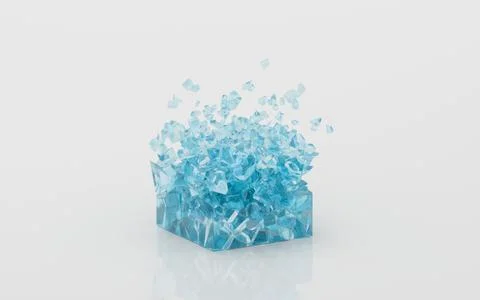 The broken gradation of glass, 3d rendering. Stock Illustration