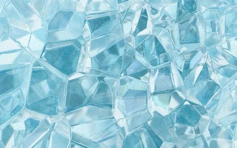 The broken gradation of glass, 3d rendering. Illustrazione stock