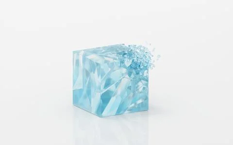 The broken gradation of glass, 3d rendering. Stock Illustration