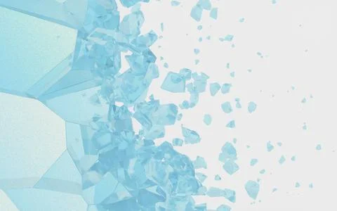 The broken gradation of glass, 3d rendering. Illustrazione stock