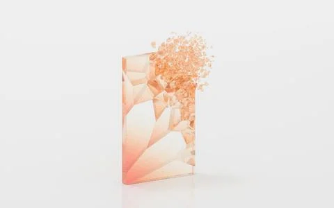 The broken gradation of glass, 3d rendering. Illustrazione stock