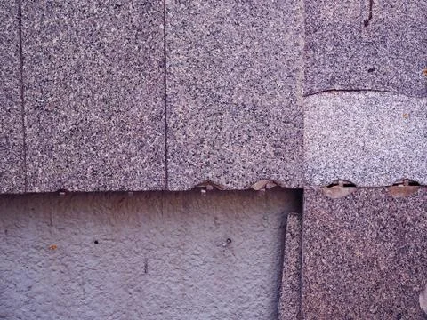 Broken grainy marble tile, lost plate, hole Foto stock