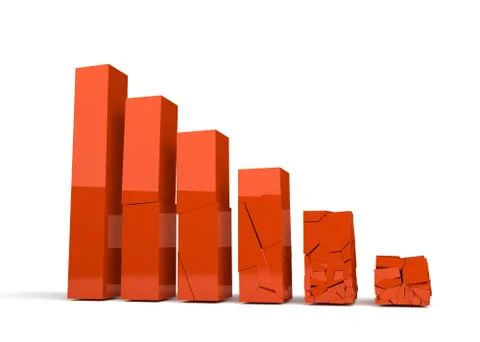 Broken Graph Stock Illustration