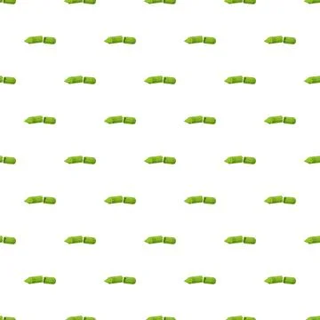 Broken green crayons seamless pattern repeating background Stock Illustration