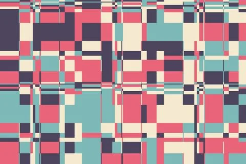 Broken grunge background with angular shapes, distorted grids, and glitch o.. Stockillustratie