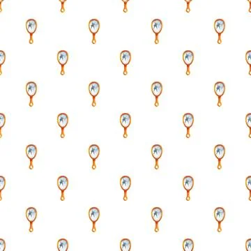 Broken hand mirror superstition pattern, bad luck concept Stock Illustration