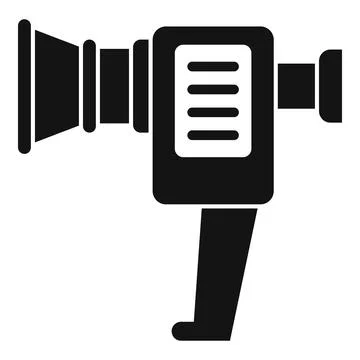 Broken handle camera icon simple . Video camcorder Illustration