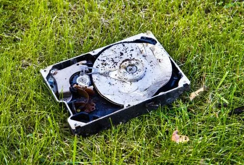 Broken Hard Disk Drive Foto stock