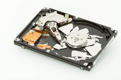 Broken hard drive disk Stock Photos