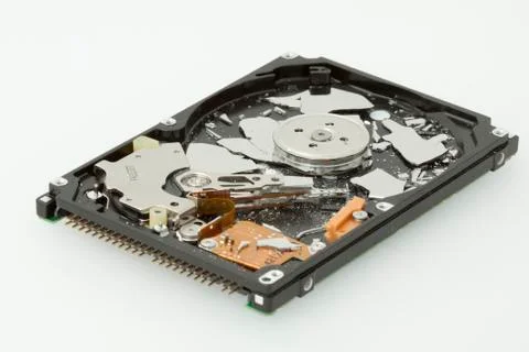 Broken hard drive disk Stock Photos