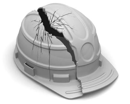 Broken hard hat Ilustração Stock