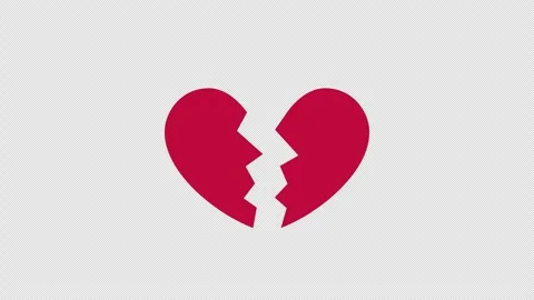 Broken heart. 2D animation video. Stock Footage 253623616