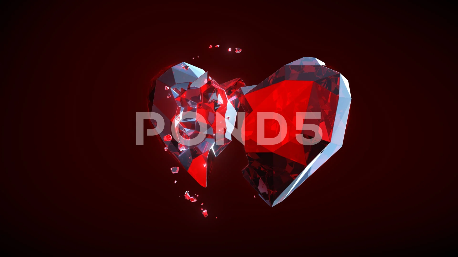 Broken heart abstract animation with bre... | Stock Video | Pond5