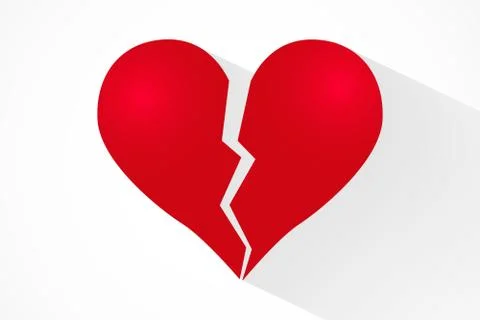 Broken heart background, vector Stock Illustration