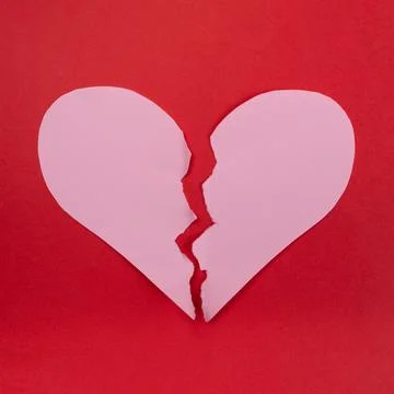 Broken heart close-up Stock Photos