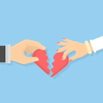Broken heart concept. Stock Illustration