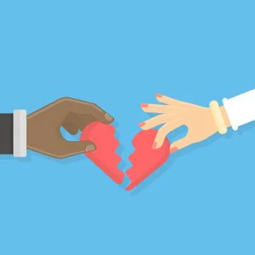 Broken heart concept. Stock Illustration
