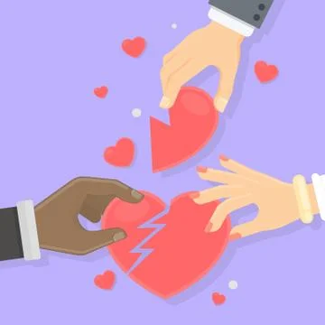 Broken heart concept. Stock Illustration
