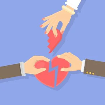 Broken heart concept. Stock Illustration
