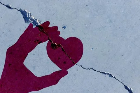 Broken heart concept Stock Photos