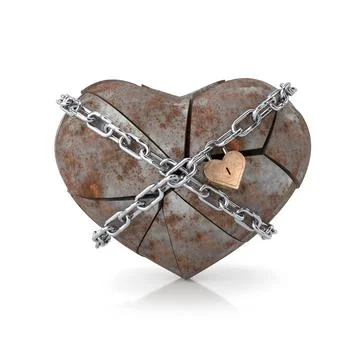 Broken heart concepts. 3D rendering. Stock Illustration