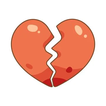 Broken heart emoji Ilustración de archivo