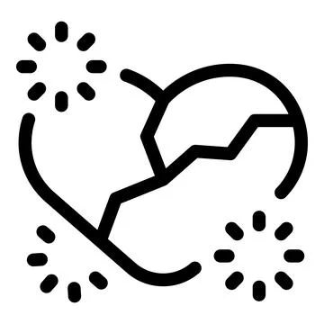 Broken heart exploding with anger and frustration Stock Illustration