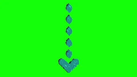 A broken heart on green screen and with black white pattern it line of glass Stock Footage 346199721