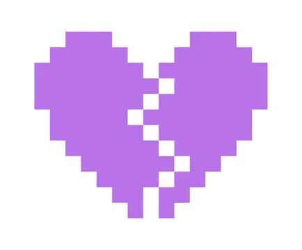 Broken heart heartbreak cracked split in half Stock Illustration