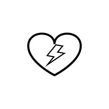 Broken heart icon. Elements of human deaths icon. Premium quality graphic design Illustrazione stock