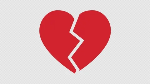 Broken heart icon. Stock Footage 181128572