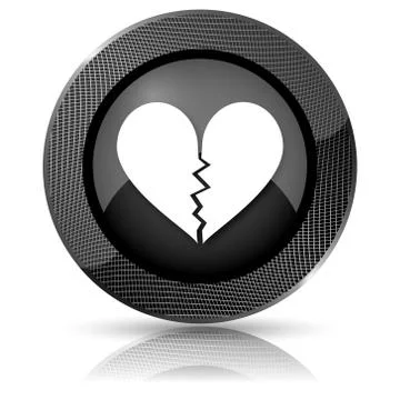 Broken heart icon Stock Illustration