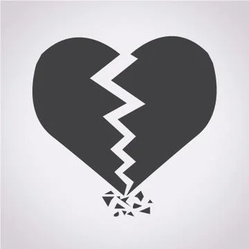 Broken Heart Icon Stock Illustration