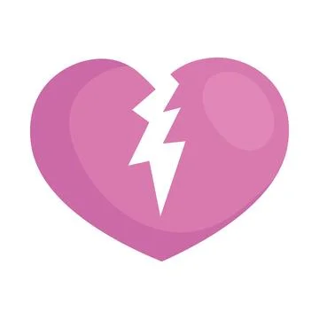Broken heart icon Illustrazione stock