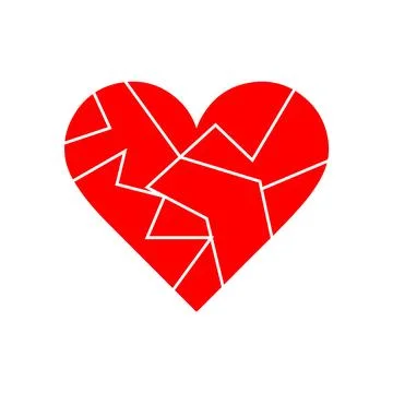 Broken heart icon Stock Illustration