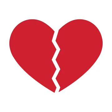 Broken heart icon vector for your website design, logo, app, UI. illustration Stock-Illustration