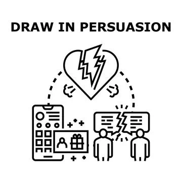 Broken heart illustrating communication challenges and persuasion Stock Illustration