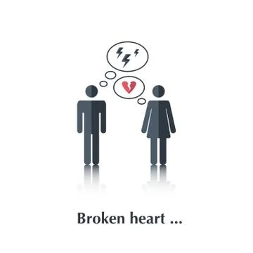 Broken heart Stock Illustration