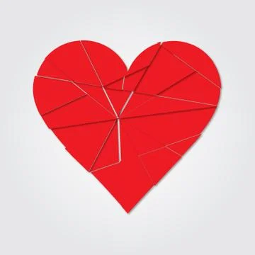 Broken heart Stock Illustration