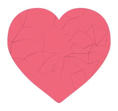 A broken heart Stock Illustration