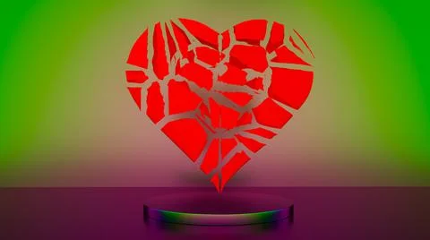 Broken heart Illustrazione stock
