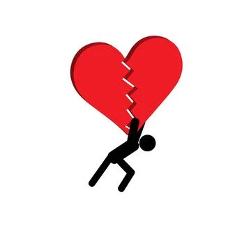 Broken heart Stock Illustration
