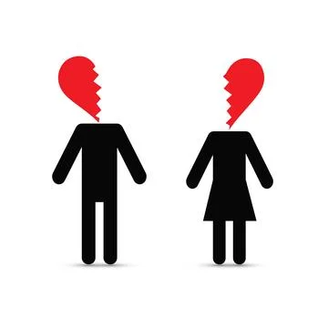 Broken heart Stock Illustration